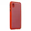 Samsung Galaxy A01 Core Kılıf Miami Şeffaf Silikon - Kırmızı