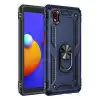 Samsung Galaxy A01 Core Kılıf Sofya Yüzüklü Silikon Kapak - Lacivert