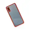 Samsung Galaxy A02 Kılıf Miami Şeffaf Silikon - Kırmızı