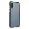 Samsung Galaxy A02 Kılıf Miami Şeffaf Silikon - Koyu Yeşil