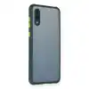Samsung Galaxy A02 Kılıf Miami Şeffaf Silikon - Koyu Yeşil