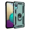 Samsung Galaxy A02 Kılıf Sofya Yüzüklü Silikon Kapak - Yeşil