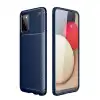 Samsung Galaxy A02s Kılıf Auto Focus Karbon Kapak - Lacivert