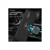Samsung Galaxy A02s Kılıf Elit Yüzüklü Kapak - Siyah