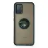 Samsung Galaxy A02s Kılıf Montreal Yüzüklü Silikon Kapak - Yeşil