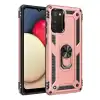 Samsung Galaxy A02s Kılıf Sofya Yüzüklü Silikon Kapak - Rose