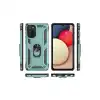 Samsung Galaxy A02s Kılıf Sofya Yüzüklü Silikon Kapak - Yeşil