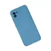 Samsung Galaxy A03 Kılıf Nano İçi Kadife Silikon - Mavi