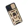 Samsung Galaxy A03 Kılıf Pars Lens Yüzüklü Silikon - Gold