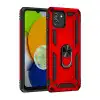 Samsung Galaxy A03 Kılıf Sofya Yüzüklü Silikon Kapak - Kırmızı
