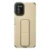 Samsung Galaxy A03s Kılıf Mega Standlı Silikon - Gold