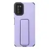 Samsung Galaxy A03s Kılıf Mega Standlı Silikon - Lila