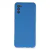 Samsung Galaxy A03s Kılıf Nano İçi Kadife Silikon - Mavi