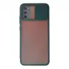 Samsung Galaxy A03s Kılıf Palm Buzlu Kamera Sürgülü Silikon - Yeşil