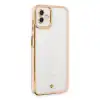 Samsung Galaxy A04 Kılıf Liva Lens Silikon - Rose