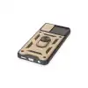 Samsung Galaxy A04e Kılıf Pars Lens Yüzüklü Silikon - Gold