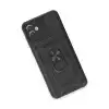 Samsung Galaxy A04e Kılıf Pars Lens Yüzüklü Silikon - Siyah