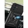 Samsung Galaxy A05 Kılıf Pars Lens Yüzüklü Silikon - Siyah