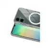 Samsung Galaxy A06 Combo Sert Şeffaf Magsafe Kapak - Şeffaf