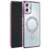 Samsung Galaxy A06 Joke Simli Magneticsafe Kılıf - Derin Mor