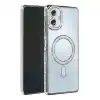 Samsung Galaxy A06 Joke Simli Magneticsafe Kılıf - Gümüş