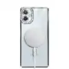 Samsung Galaxy A06 Joke Simli Magneticsafe Kılıf - Gümüş