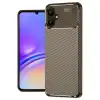 Samsung Galaxy A06 Kılıf Auto Focus Karbon Kapak - Kahverengi