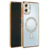 Samsung Galaxy A07 4g Joke Simli Magneticsafe Kılıf - Gold