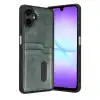 Samsung Galaxy A07 4g Sara Kartvizitli Deri Kılıf - Yeşil