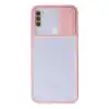 Samsung Galaxy A11 Kılıf Palm Buzlu Kamera Sürgülü Silikon - Pembe