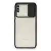 Samsung Galaxy A11 Kılıf Palm Buzlu Kamera Sürgülü Silikon - Siyah