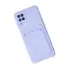 Samsung Galaxy A12 Kılıf Kelvin Kartvizitli Silikon - Lila