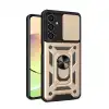 Samsung Galaxy A15 4g Kılıf Pars Lens Yüzüklü Silikon - Gold