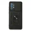 Samsung Galaxy A32 Kılıf Pars Lens Yüzüklü Silikon - Siyah