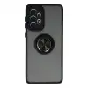 Samsung Galaxy A33 5g Kılıf Montreal Yüzüklü Silikon Kapak - Siyah