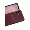 Samsung Galaxy A36 Kılıf Auto Focus Karbon Kapak - Bordo