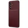 Samsung Galaxy A36 Kılıf Auto Focus Karbon Kapak - Bordo