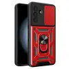 Samsung Galaxy A37 5g Pars Lens Yüzüklü Silikon - Kırmızı