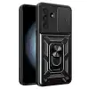 Samsung Galaxy A37 5g Pars Lens Yüzüklü Silikon - Siyah