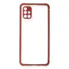 Samsung Galaxy A51 Kılıf Miami Şeffaf Silikon - Fuşya