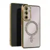 Samsung Galaxy A56 Joke Simli Magneticsafe Kılıf - Gold