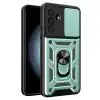 Samsung Galaxy A57 5g Pars Lens Yüzüklü Silikon - Yeşil