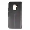Samsung Galaxy A6 Plus 2018 Kılıf Trend S Plus Kapaklı Kılıf - Siyah
