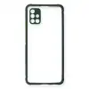 Samsung Galaxy A71 Kılıf Miami Şeffaf Silikon - Koyu Yeşil