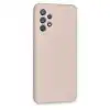 Samsung Galaxy A72 Kılıf Nano İçi Kadife Silikon - Pudra