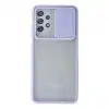 Samsung Galaxy A72 Kılıf Palm Buzlu Kamera Sürgülü Silikon - Lila
