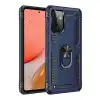 Samsung Galaxy A72 Kılıf Sofya Yüzüklü Silikon Kapak - Lacivert