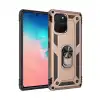 Samsung Galaxy A91 / S10 Lite Kılıf Sofya Yüzüklü Silikon Kapak - Gold