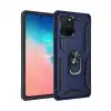 Samsung Galaxy A91 / S10 Lite Kılıf Sofya Yüzüklü Silikon Kapak - Lacivert