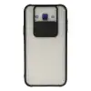 Samsung Galaxy J7 Kılıf Palm Buzlu Kamera Sürgülü Silikon - Siyah